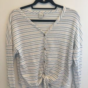 Paper crane striped top